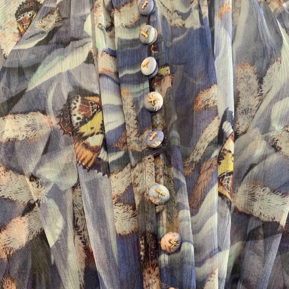 Zimmermann Lavender Floral Midi Dress - Picture 9 of 10